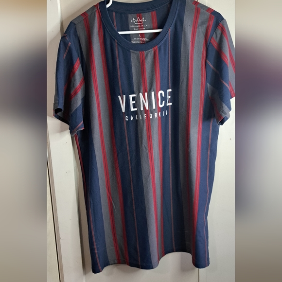 Tilly's Other - Tillys Blue, Red, and Grey stripes shirt